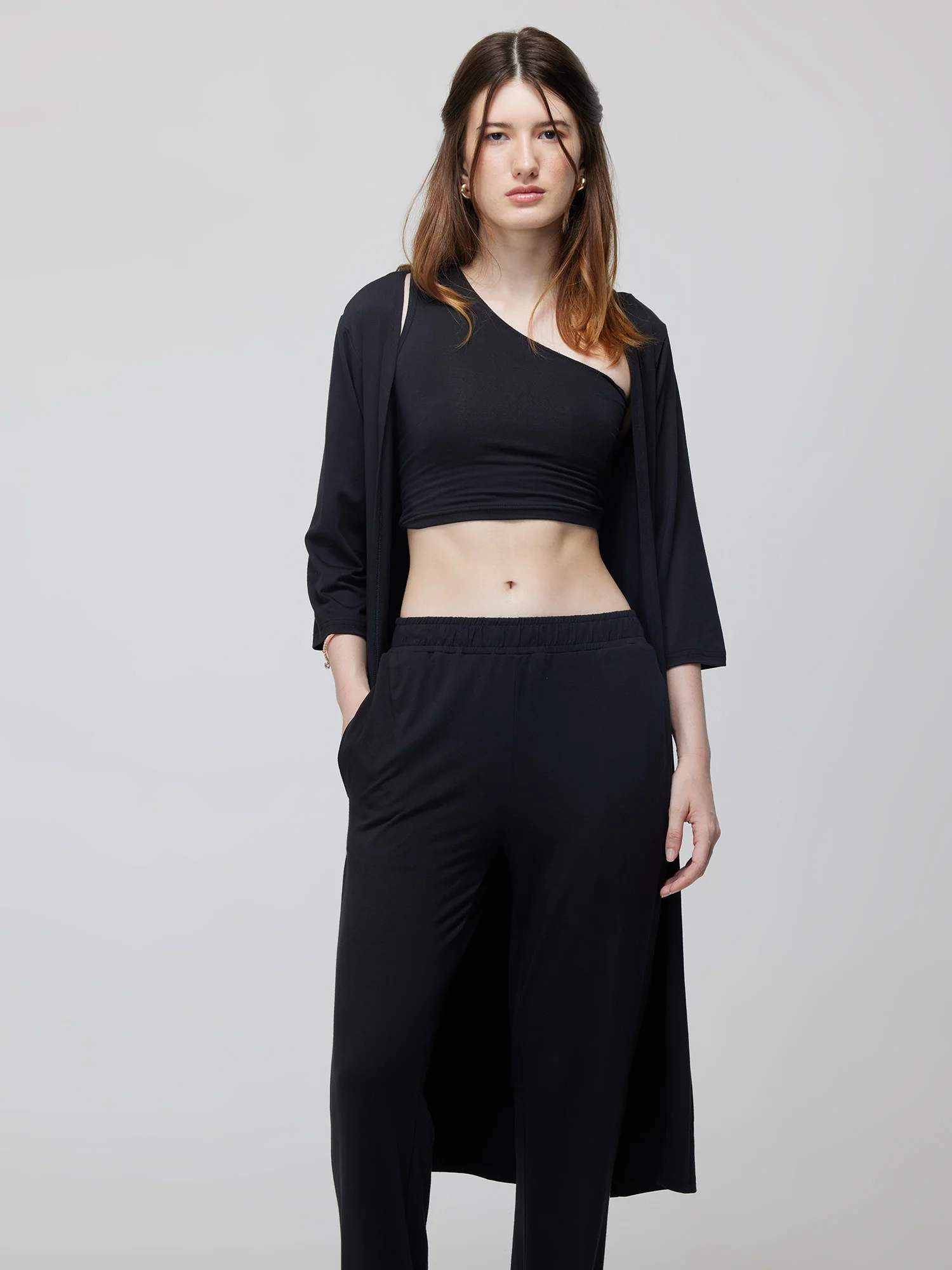 Black Airy Two-Piece Top