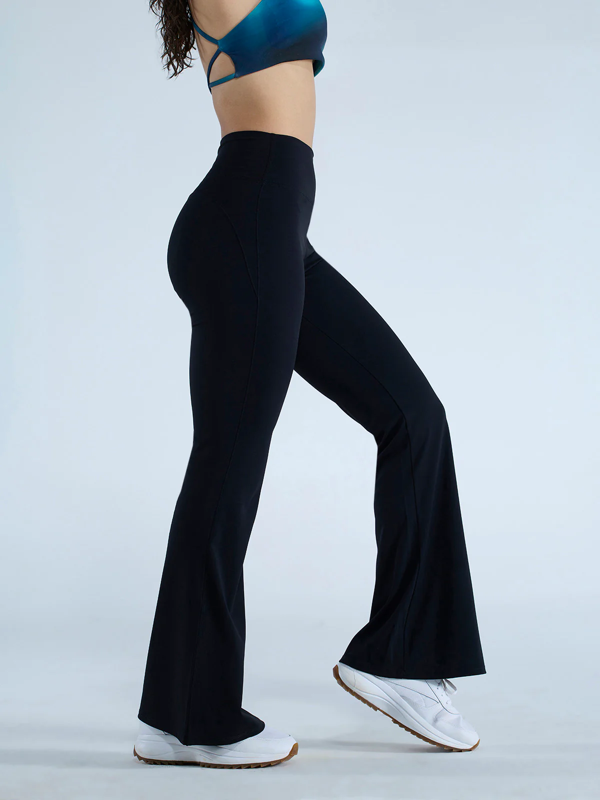 Black Contour Flared Leggings