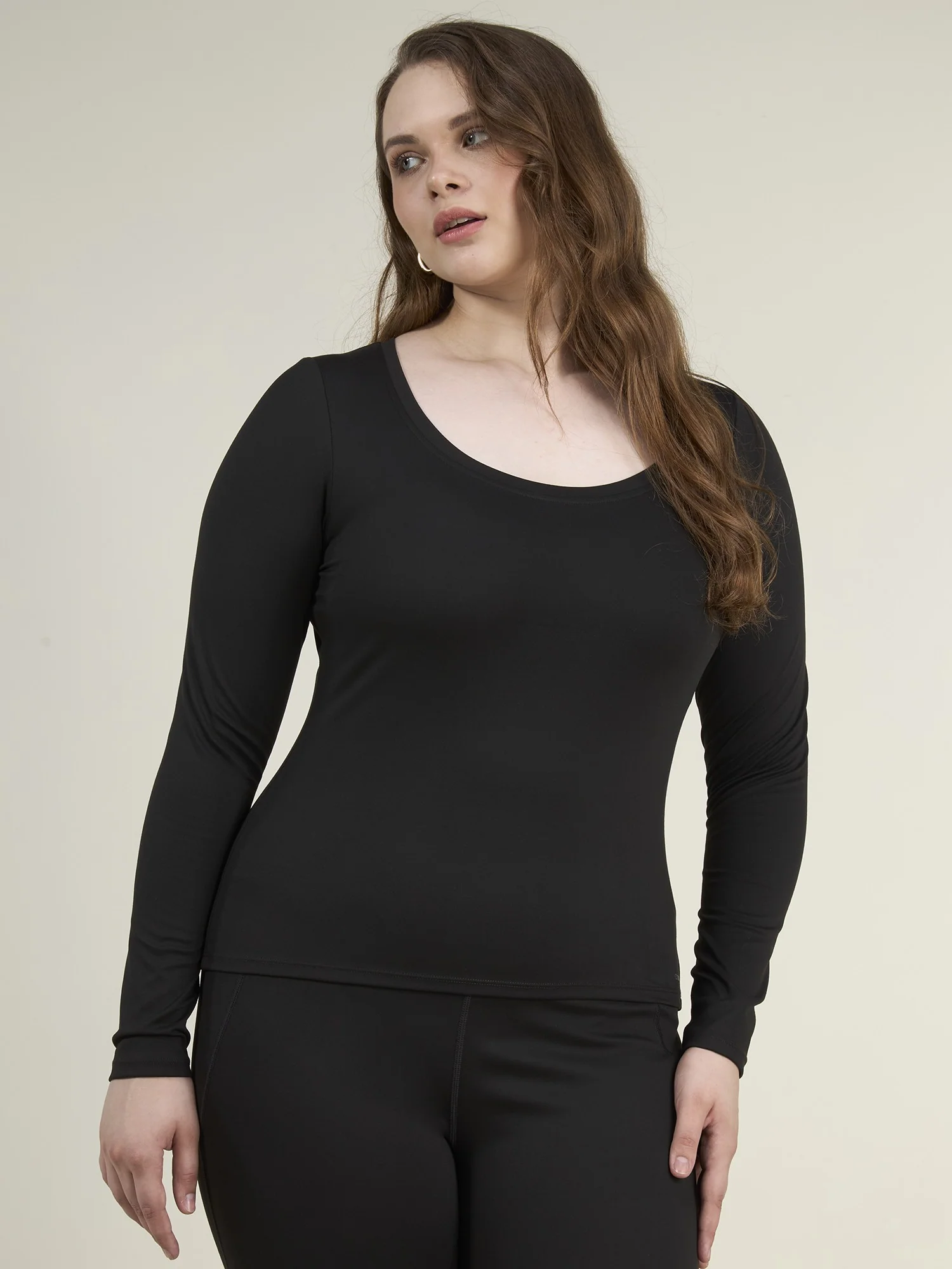 Black Sculpt Scoop Top - Image 4