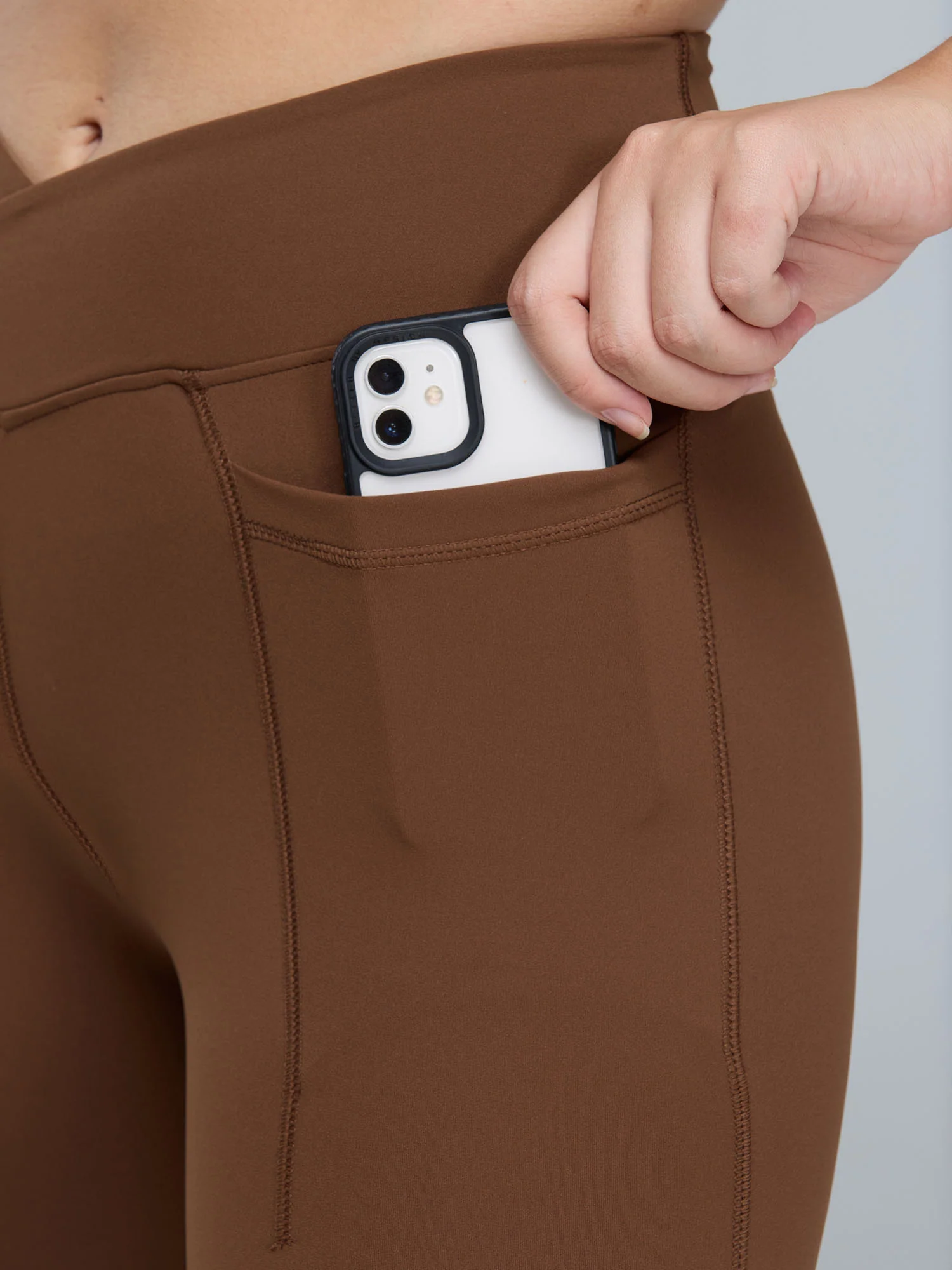 Brown Extra Tall Hourglass Flared Leggings - Image 7