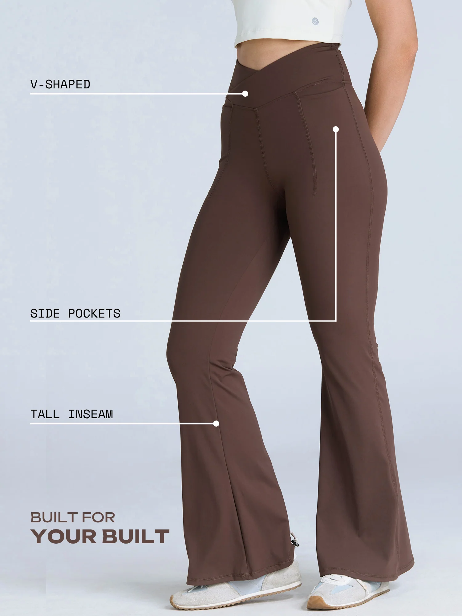 Brown Hourglass Flared Leggings - Image 14