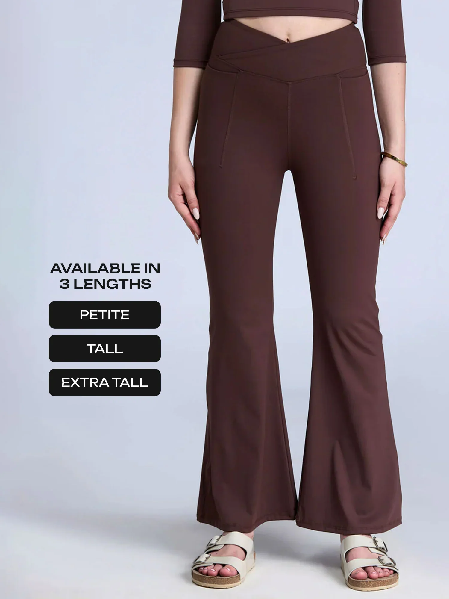 Brown Hourglass Flared Leggings - Image 22