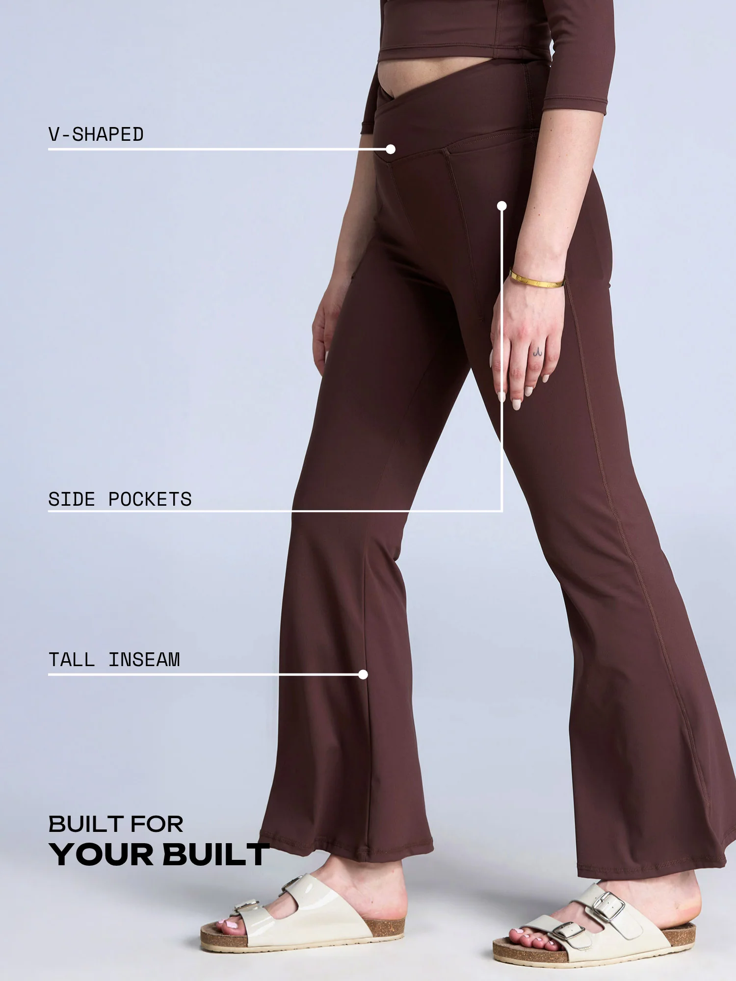 Brown Hourglass Flared Leggings - Image 7