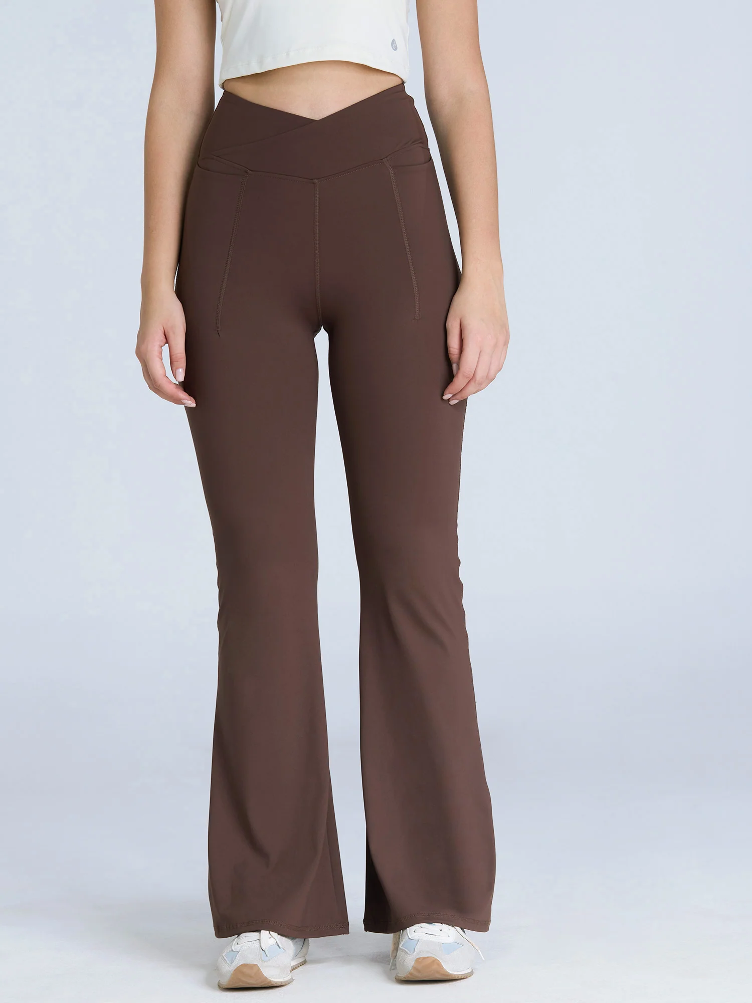 Brown Tall Hourglass Flared Leggings - Image 8