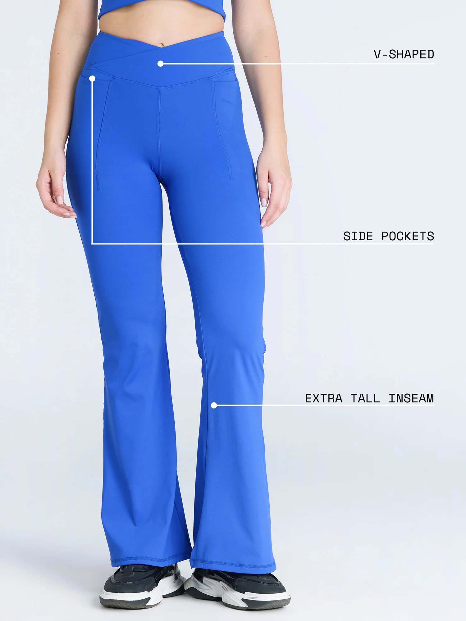 Cobalt Extra Tall Hourglass Flared Leggings - Image 5