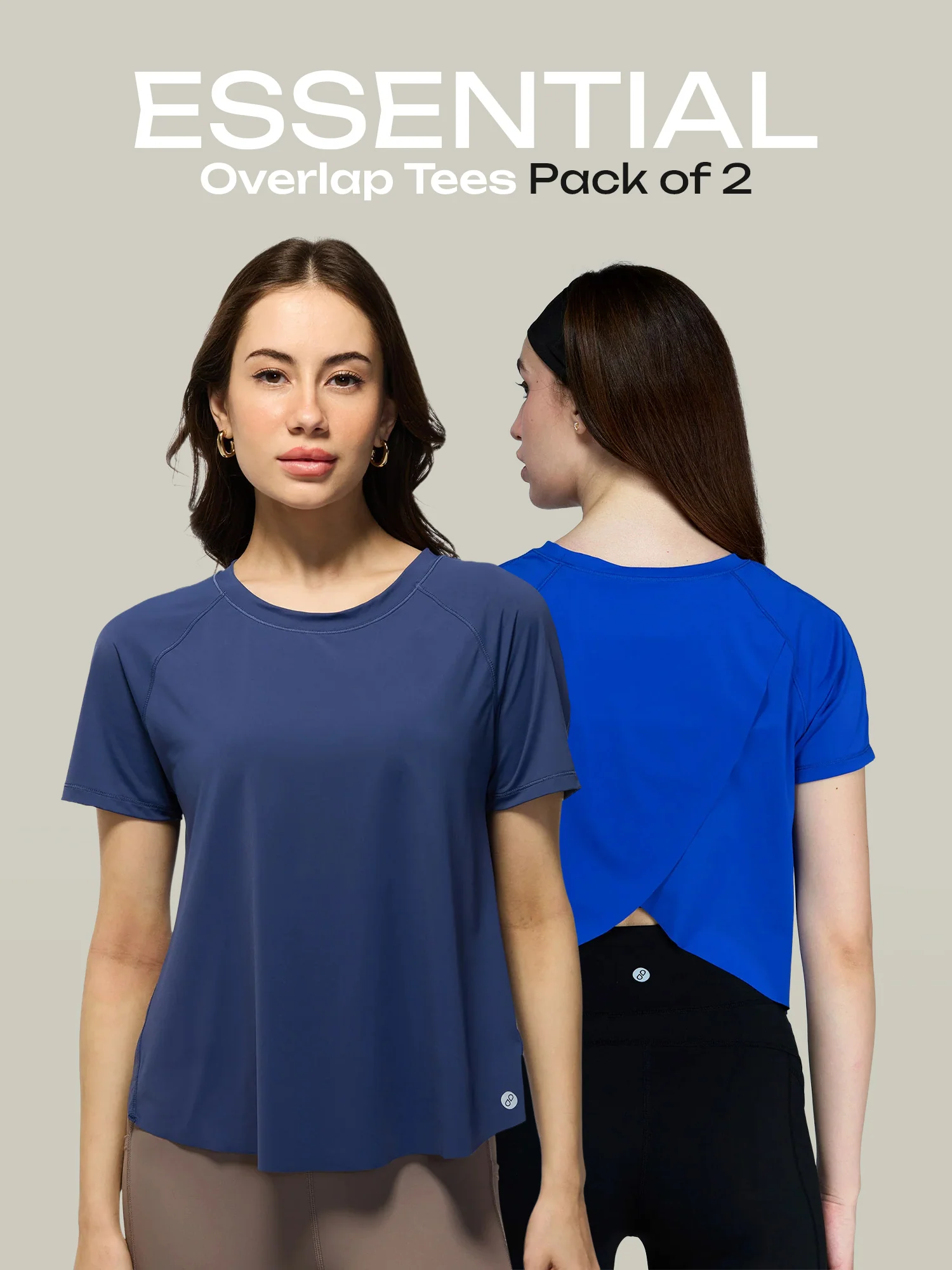 Essential Overlap Tees - Pack of 2