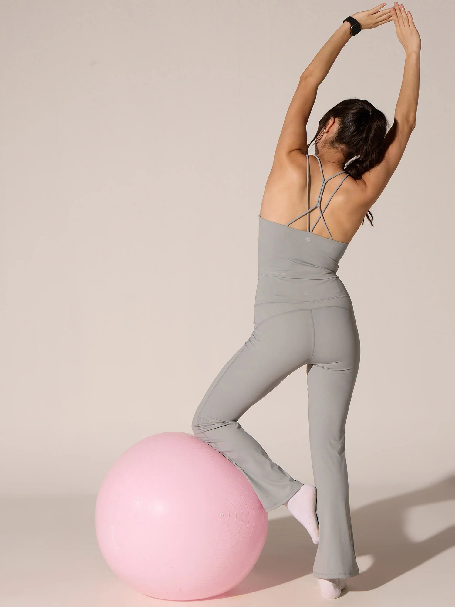 Grey All-In Bootcut Flare Pants - Image 2