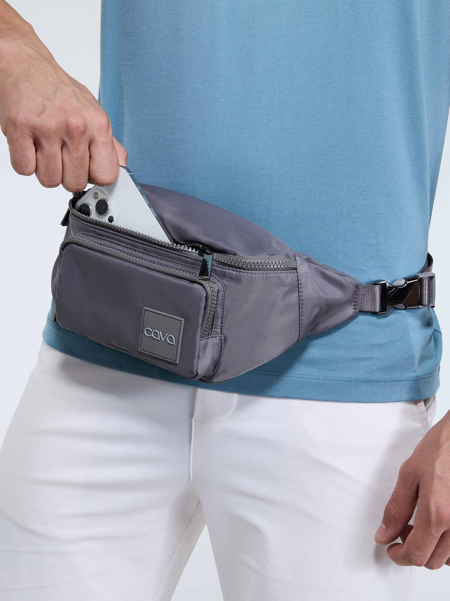Grey Cava Buckle-up Bag - Image 2