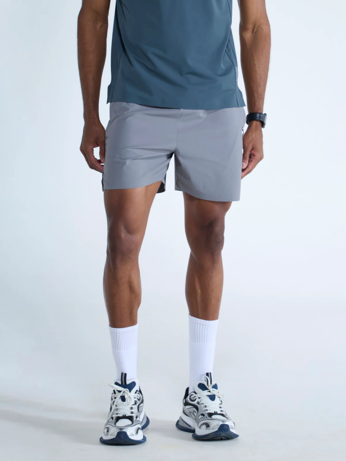 Grey 5" Train-In Shorts