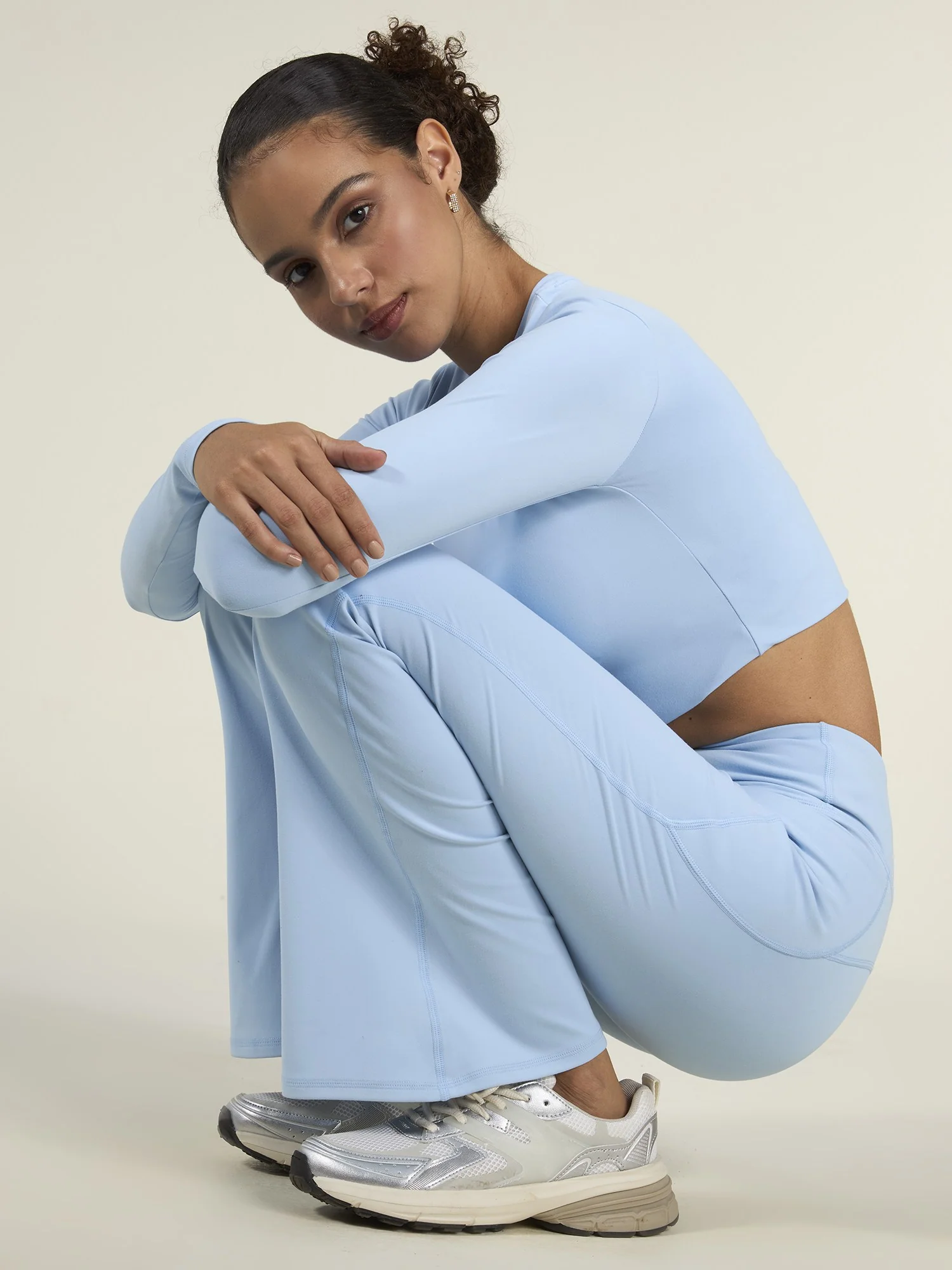 Ice Blue Sculpt Crew Top - Image 2