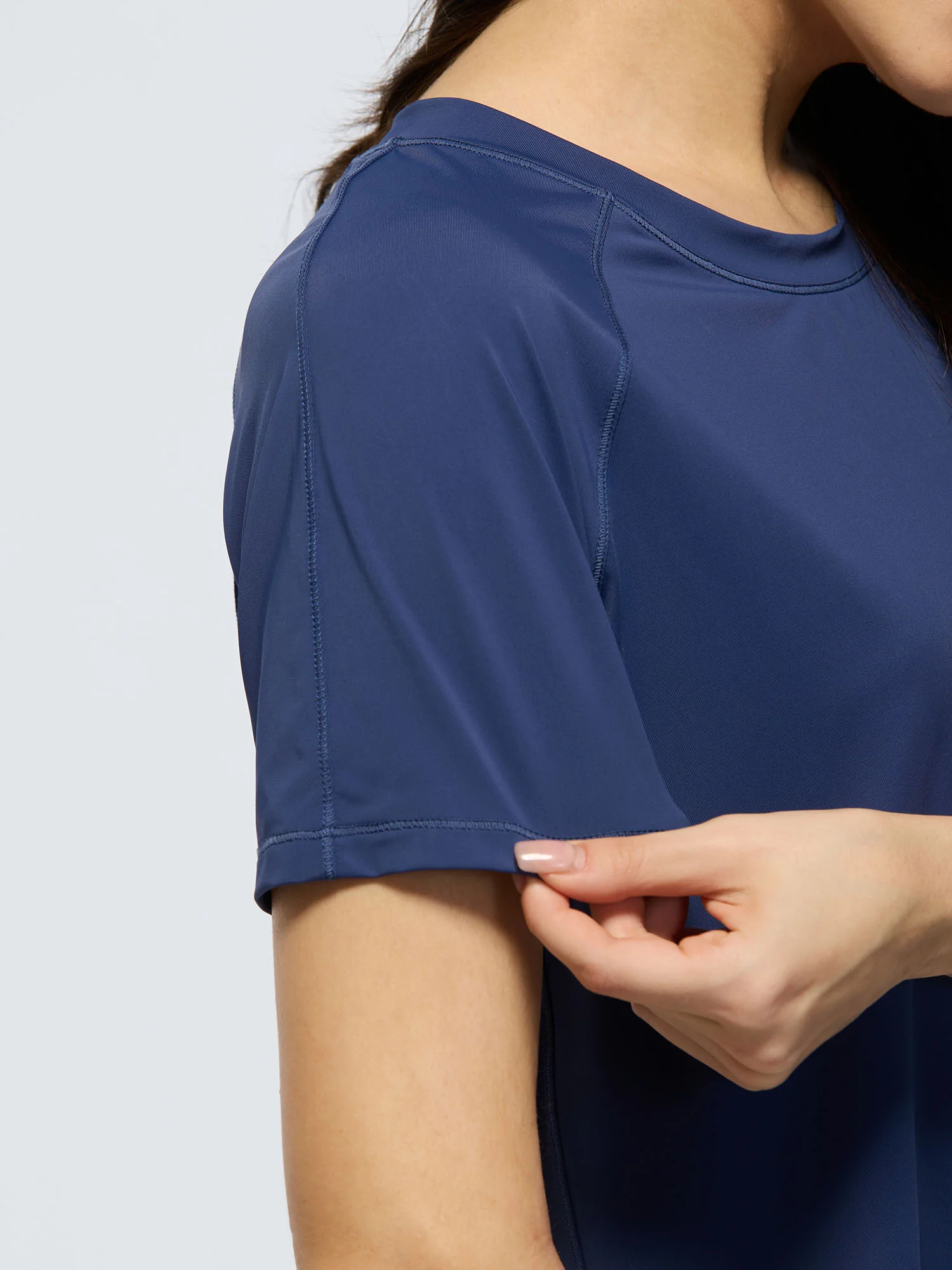 Navy Overlap Tee - Image 9