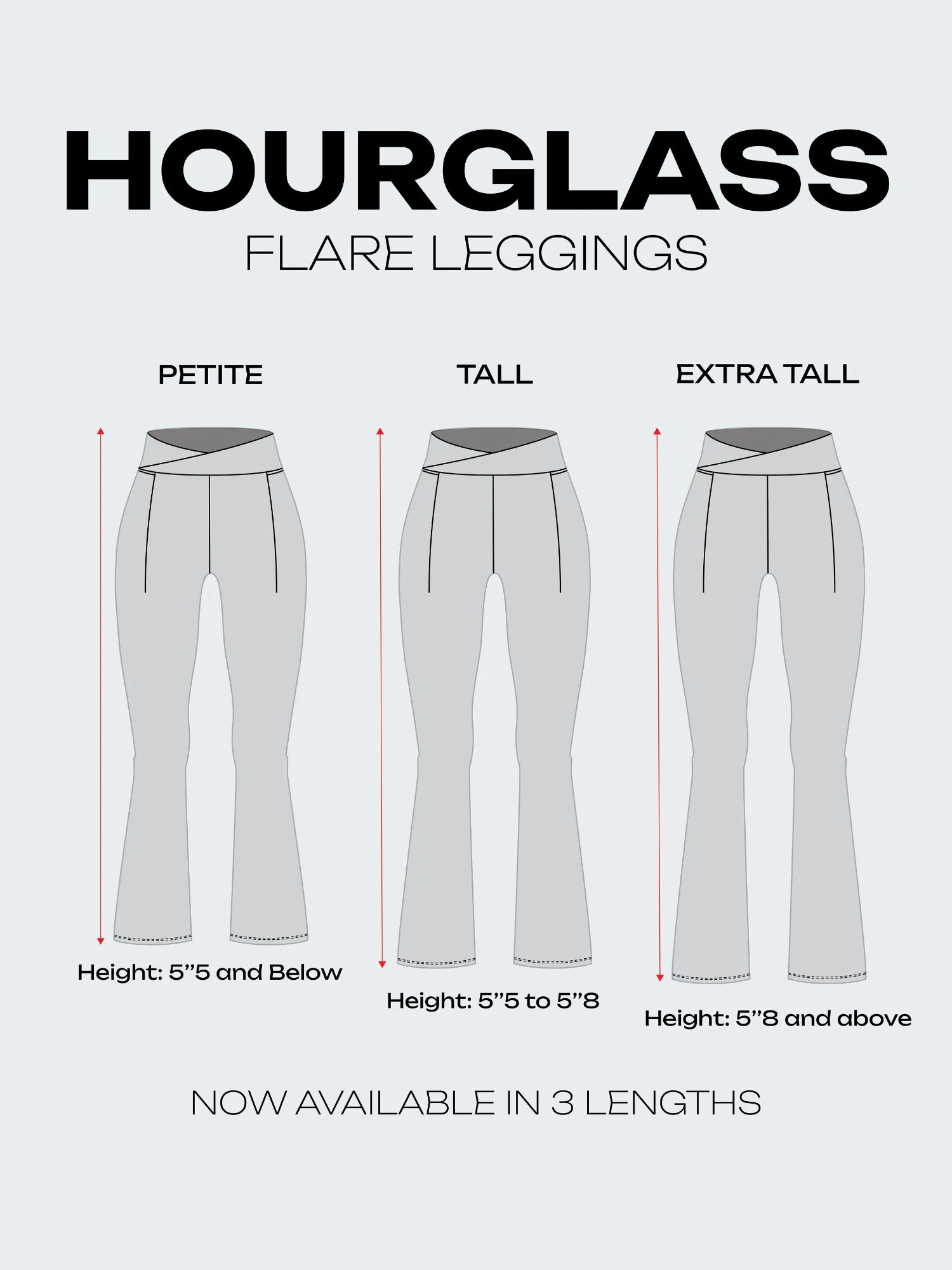 Obsidian Black Extra Tall Hourglass Flared Leggings - Image 5
