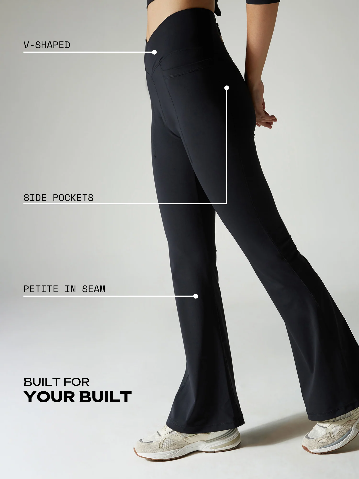 Obsidian Black Hourglass Flared Leggings - Image 3