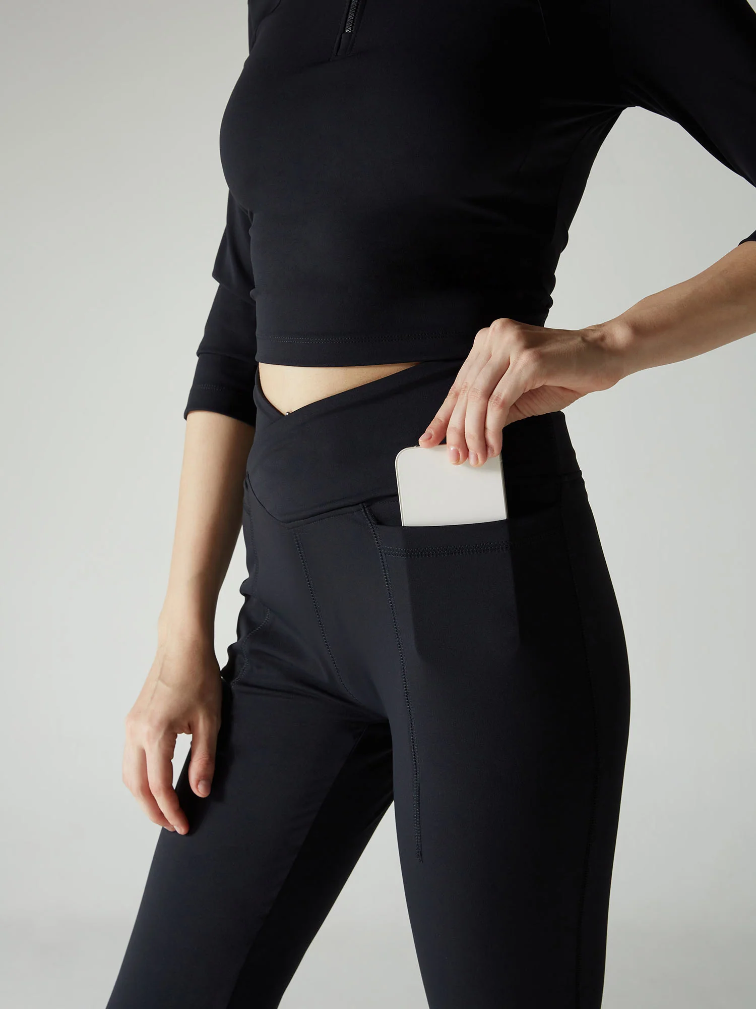 Obsidian Black Petite Hourglass Flared Leggings - Image 9