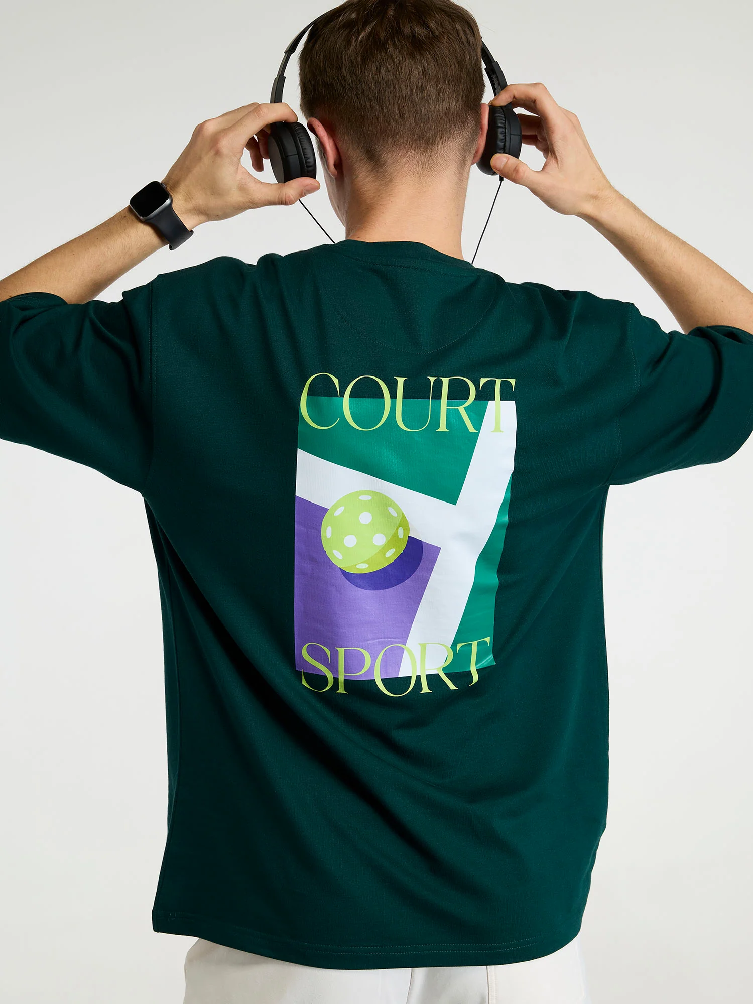 Pine Pickleball Oversized Printed Tee - Men