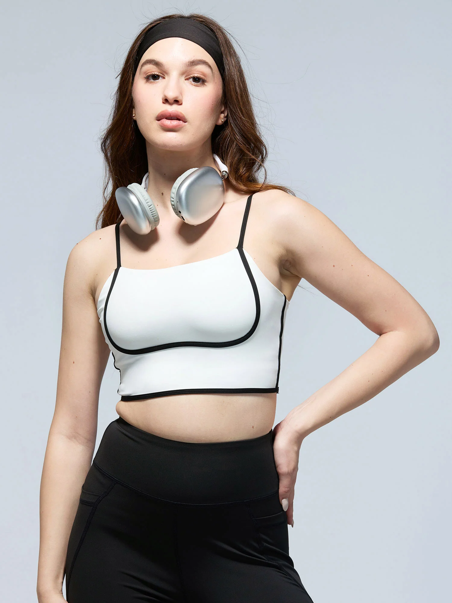 White Contrast Trim Top