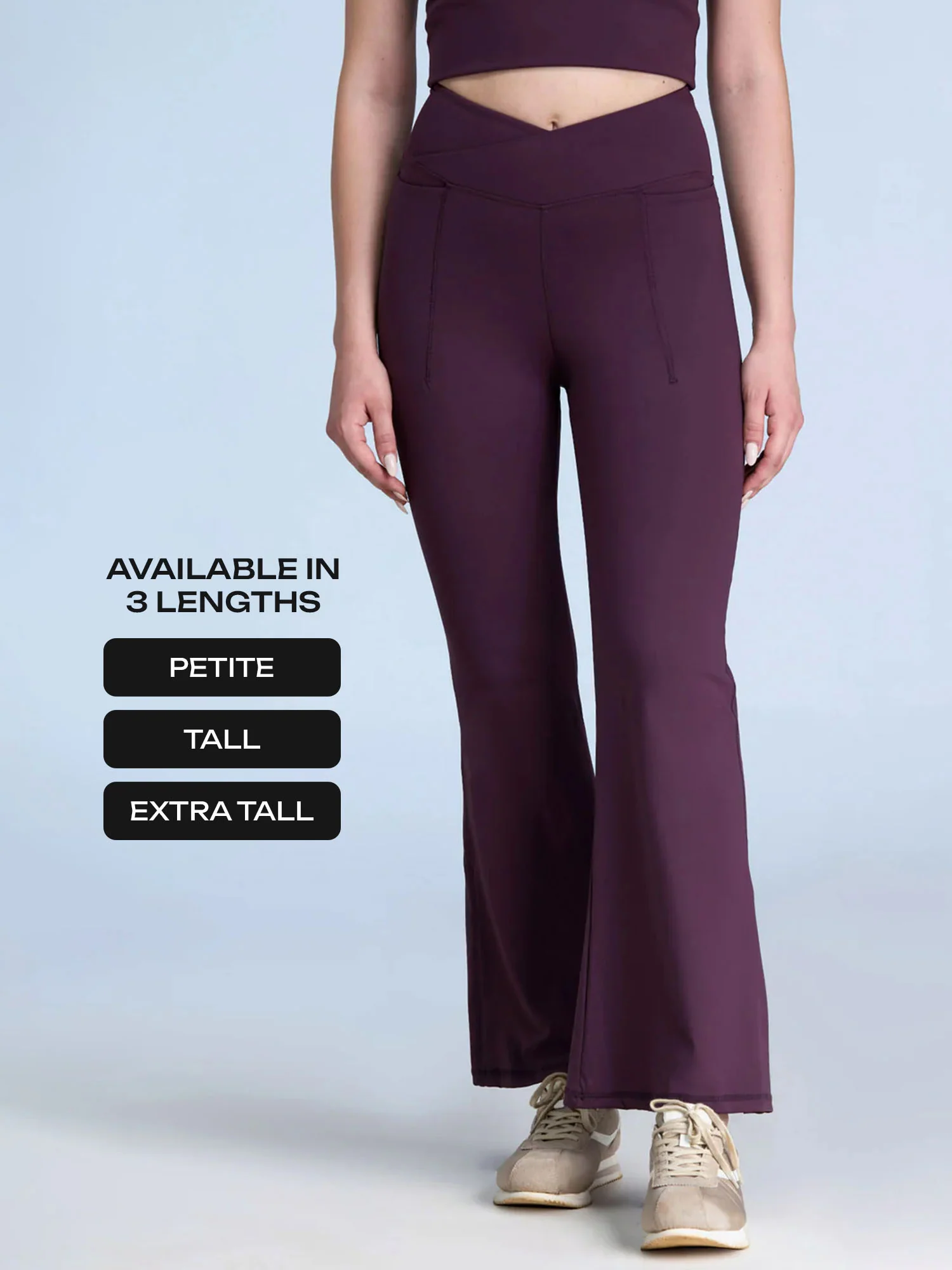 Wine Hourglass Flared Leggings - Image 10