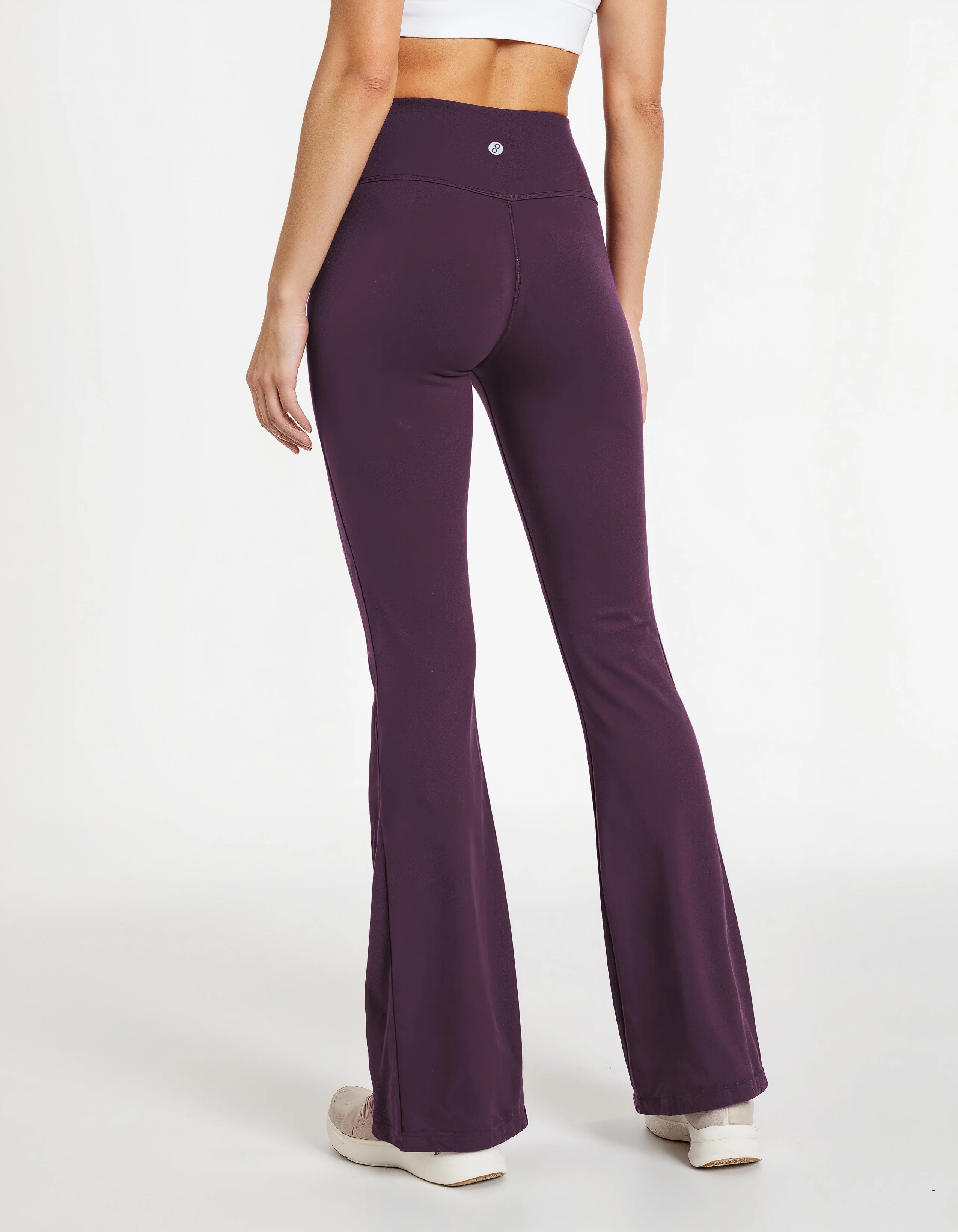 Wine Hourglass Flared Leggings - Image 26