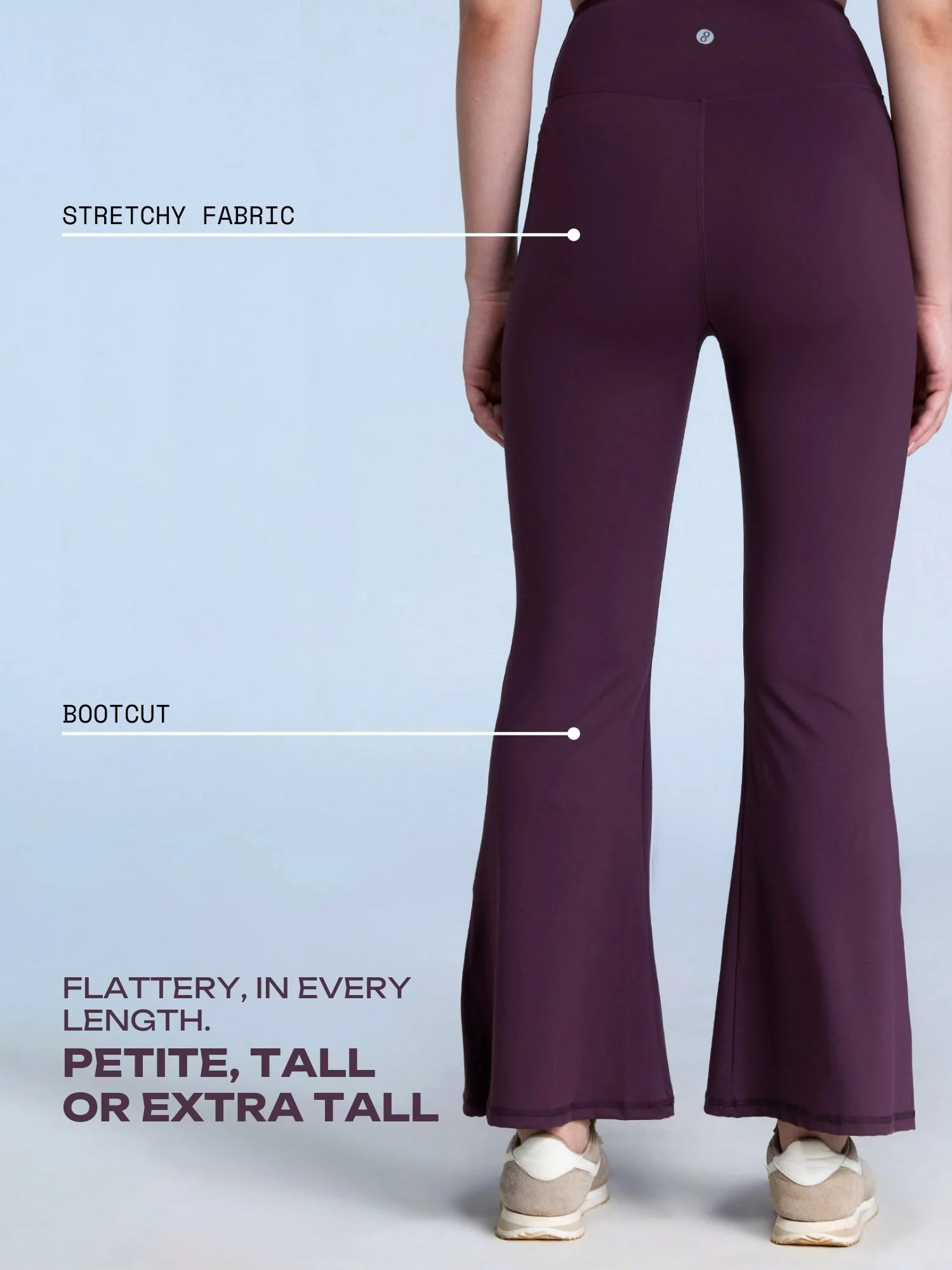 Wine Hourglass Flared Leggings - Image 3