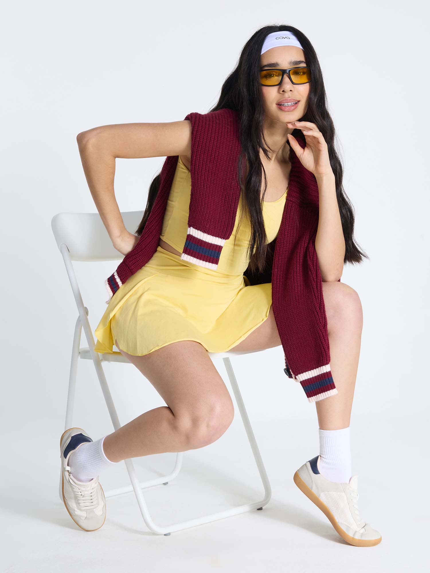 Yellow Cotton Scoop Tank - Image 2